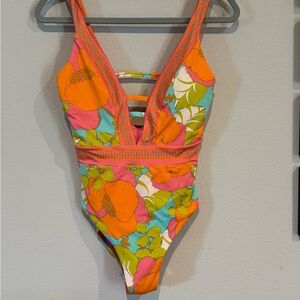 Trina Turk Multicolor Floral One Piece Swimsuit